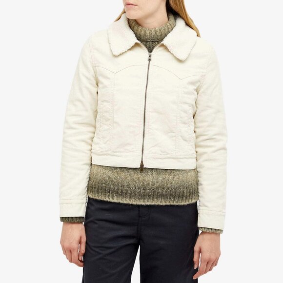 Levi's Sherpa Collar Zip Corduroy Red Tab Slim Trucker Jacket - Picture 8 of 15